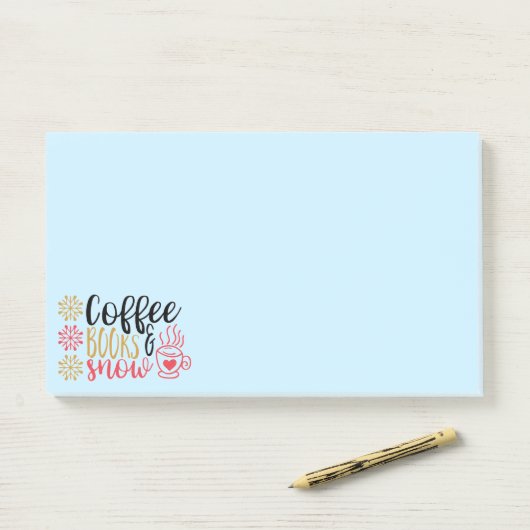 Koffieboeksneeuw Post-it® Notes (Op bureau)