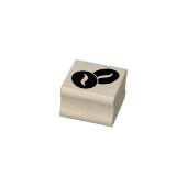 Koffiebonen - 1" Rond - Spaarkaart Rubberstempel (Stempel)