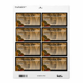 Koffiebonen, aangepaste koffieetiketten etiket (Full Sheet)