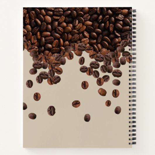 Koffiebonen Aangepaste naam Notitieboek (Achterkant)