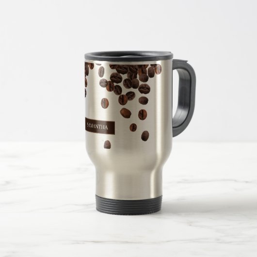 Koffiebonen Aangepaste naam Reisbeker (Voorkant rechts)
