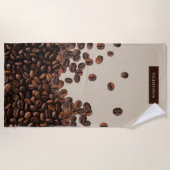 Koffiebonen Aangepaste naam Strandlaken (Voorkant)