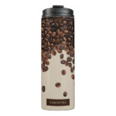 Koffiebonen Aangepaste naam Thermosbeker (Voorkant)
