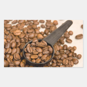 Koffiebonen Achtergrond Rechthoekige Sticker