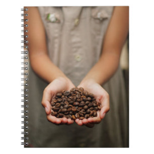 Koffiebonen aroma gebrande koffie notitieboek