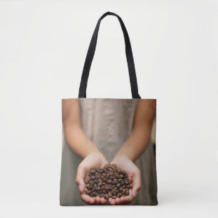 Koffiebonen aroma gebrande koffie tote bag
