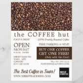Koffiebonen, Barista, Café, Coffeehouse Advert Flyer (Voorkant)
