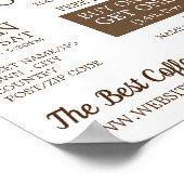 Koffiebonen, Barista, Café, Coffeehouse Advert Poster (Hoek)