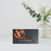 Koffiebonen, Barista, Café, Coffeehouse Visitekaartje (Staand voorkant)