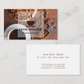 Koffiebonen Beker Logo | Barista Visitekaartje (Voorkant / Achterkant)