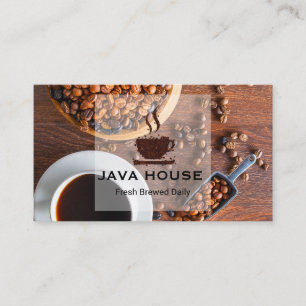Koffiebonen Beker Logo   Barista Visitekaartje