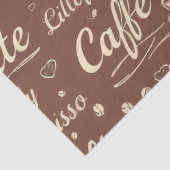 koffiebonen & bekerpatroon Tissue Paper – Tissuepapier (Detail)
