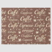 koffiebonen & bekerpatroon Tissue Paper – Tissuepapier (Voorkant)