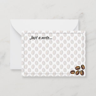 Koffiebonen Blank Gewoon een notitie Koffieliefheb Notitiekaartje