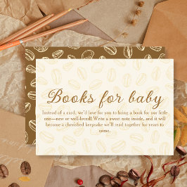 Koffiebonen Boeken voor Baby shower Informatiekaartje