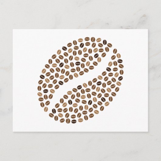 koffiebonen briefkaart (Voorkant)