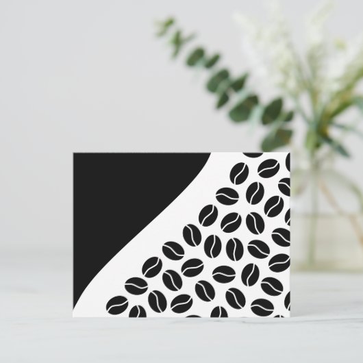koffiebonen briefkaart (Staand voorkant)