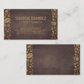 Koffiebonen | Bruine textuur Visitekaartje (Voorkant / Achterkant)