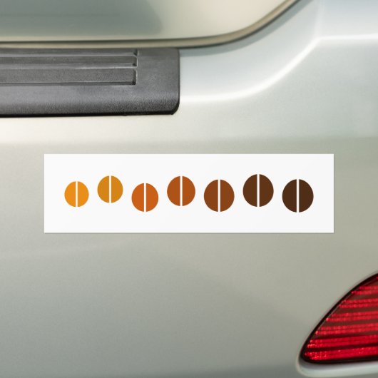 Koffiebonen Bumpersticker (Op auto)