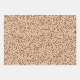 Koffiebonen cadeaupapier voor koffieliefhebbers