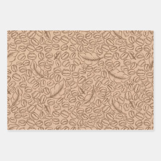 Koffiebonen cadeaupapier voor koffieliefhebbers