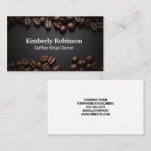 koffiebonen | café visitekaartje (Voorkant / Achterkant)