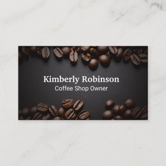 koffiebonen | café visitekaartje (Voorkant)