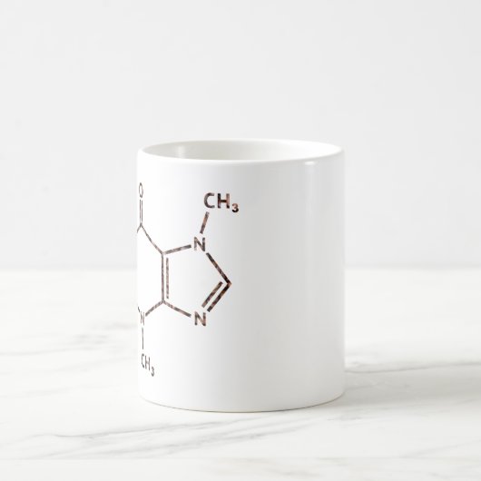 Koffiebonen, cafeïne koffiemok (Center)