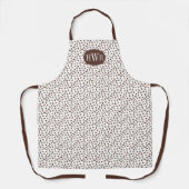 Koffiebonen Cafeïne Lover Monogrammed Schort (Voorkant)