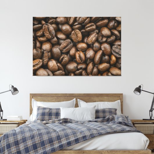 Koffiebonen Canvas Afdruk (Insitu (Slaapkamer))
