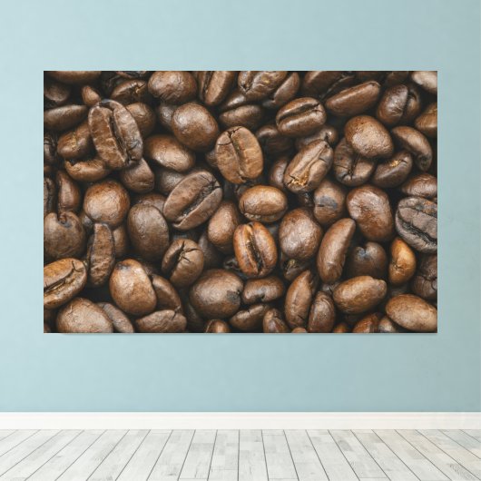 Koffiebonen Canvas Afdruk (Insitu (Houten vloer))