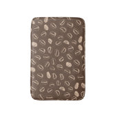 Koffiebonen: Cartoon Doodle  Badmat (Voorkant Verticaal)