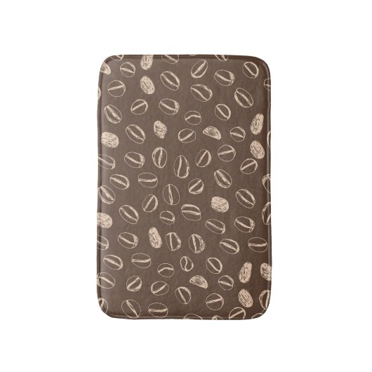 Koffiebonen: Cartoon Doodle  Badmat (Voorkant Verticaal)