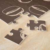 Koffiebonen: Cartoon Doodle Legpuzzel (Zijkant)
