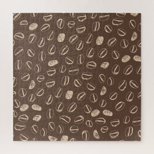 Koffiebonen: Cartoon Doodle Legpuzzel (Verticaal)