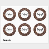 Koffiebonen - Custom Enjoy Ronde Sticker (Vel)