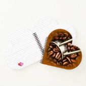 Koffiebonen Elegante Foto Creatief Koel Hart Notitieboek (Binnen)