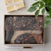 Koffiebonen en chocoladedepapier tissuepapier (Geschenk)