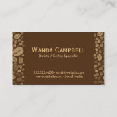 Koffiebonen en -Drink, Visitekaartje (Achterkant)