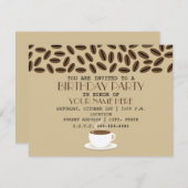 Koffiebonen en Koffiebeker op zaterdag Kaart (Voorkant / Achterkant)