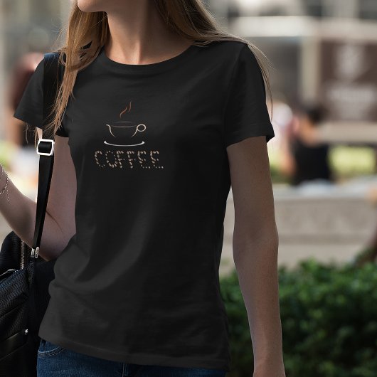 Koffiebonen en koffiebonen t-shirt