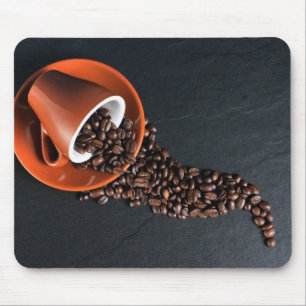 Koffiebonen en mok muismat