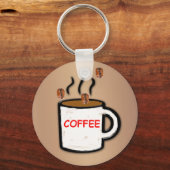Koffiebonen en Mok Sleutelhanger (Voorkant)