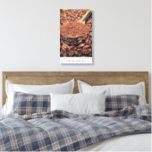 Koffiebonen en verse grond op doek canvas afdruk (Insitu (Slaapkamer))