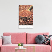 Koffiebonen en verse grond op doek canvas afdruk (Insitu (Woonkamer))