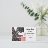 Koffiebonen en White Coffee Cup Visitekaartje (Staand voorkant)