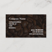 koffiebonen en zeildoek visitekaartje (Achterkant)