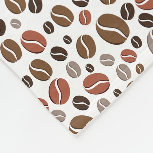 Koffiebonen Fleece Deken (Hoek)