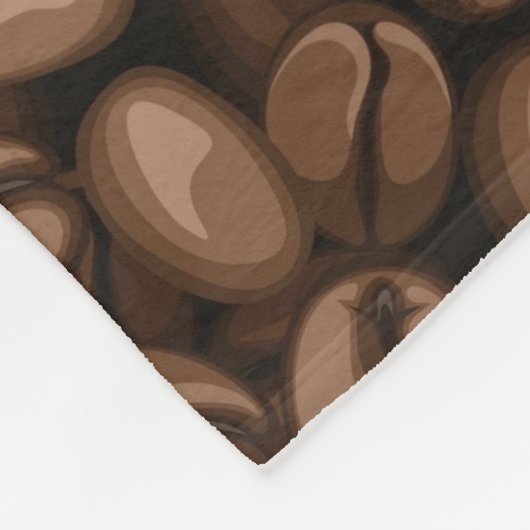 Koffiebonen Fleece Deken (Hoek)