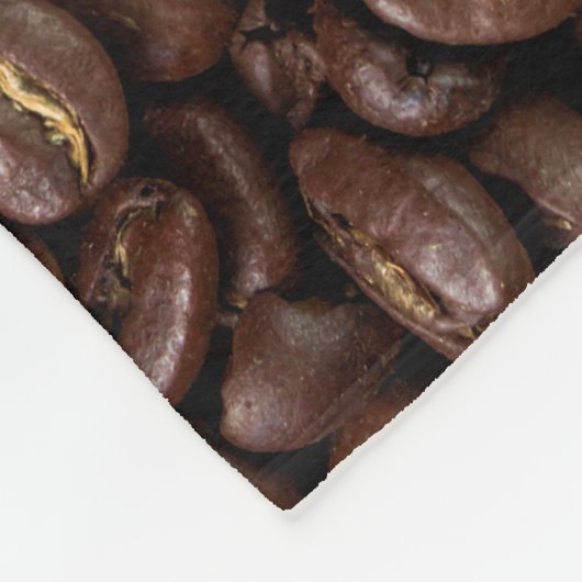 Koffiebonen Fleece Deken (Hoek)